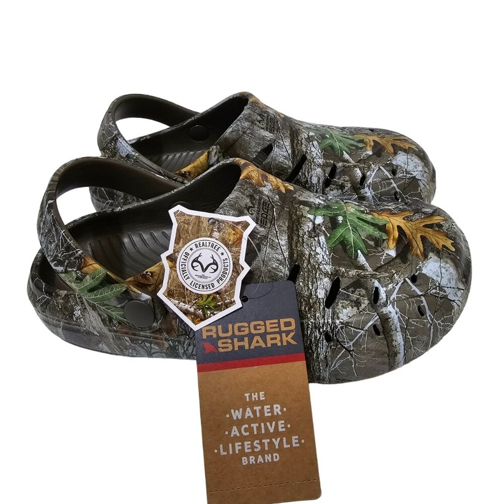 Foot Bed Clogs Sandals Slip-on Lightweight EVA Rugged Shark Little & Big Boy's